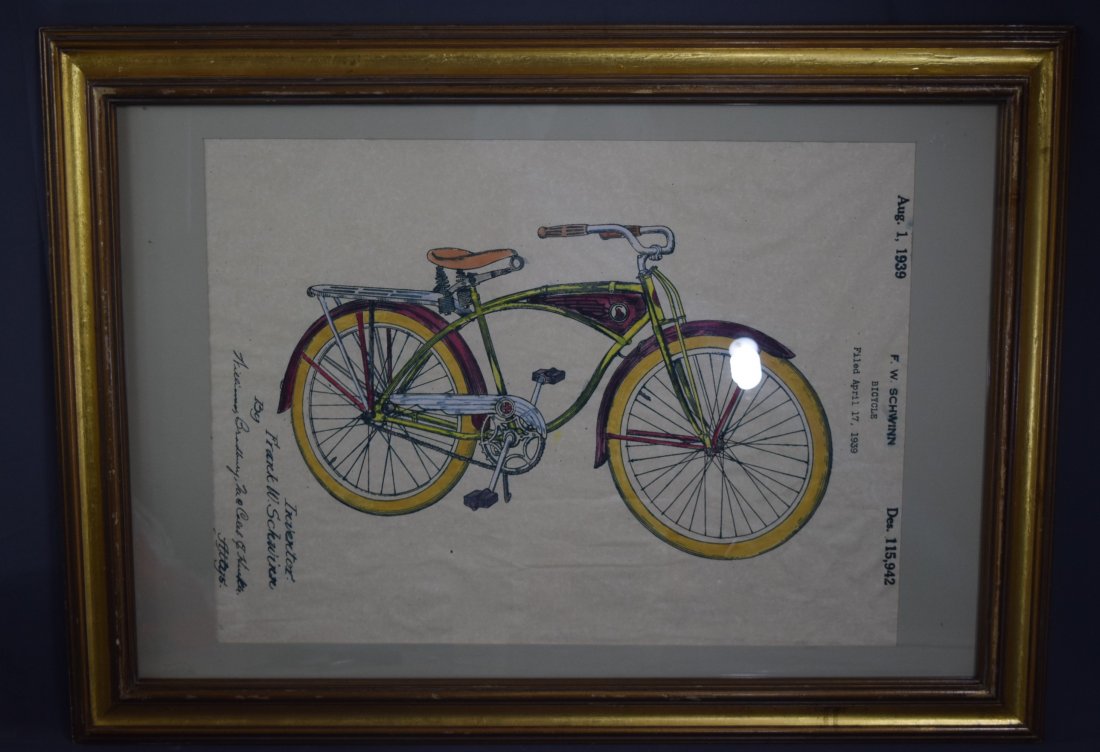 1930's Schwinn Bike Advertisement Painting (1 of 2)