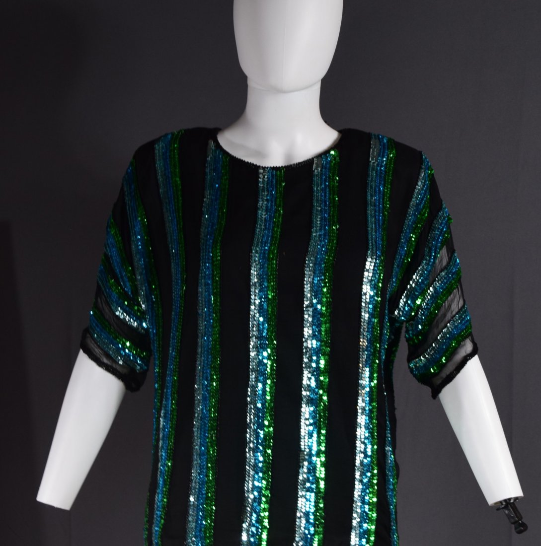 Vintage Ladies Royal Feelings Silk Beaded Dress (1 of 6)