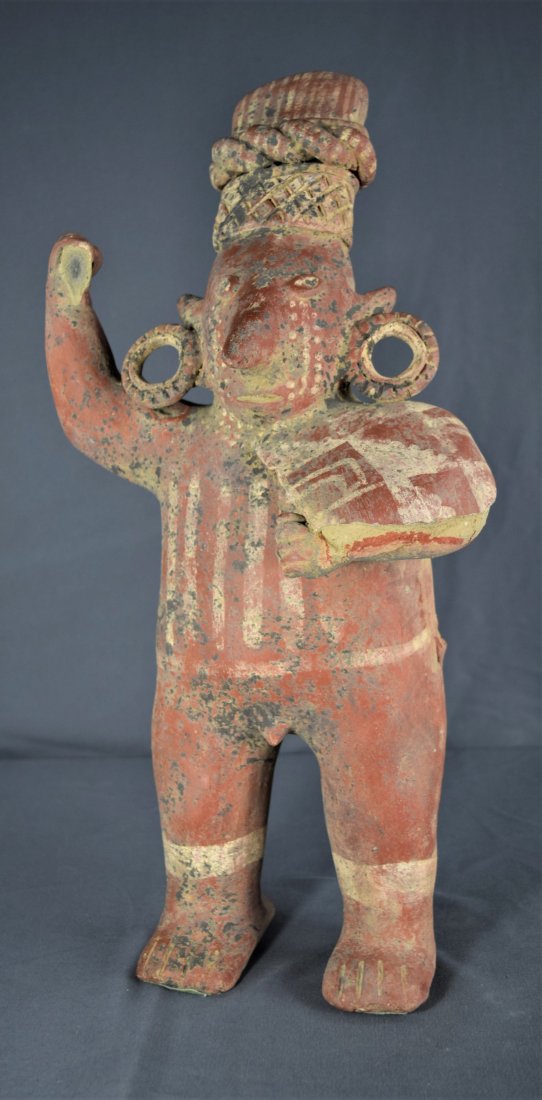 Terracotta Figure Holding Shield (Antique) (1 of 10)