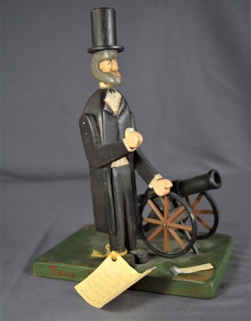 Early Folk Art Abraham Lincoln Figure (W/Cannon) (1 of 11)