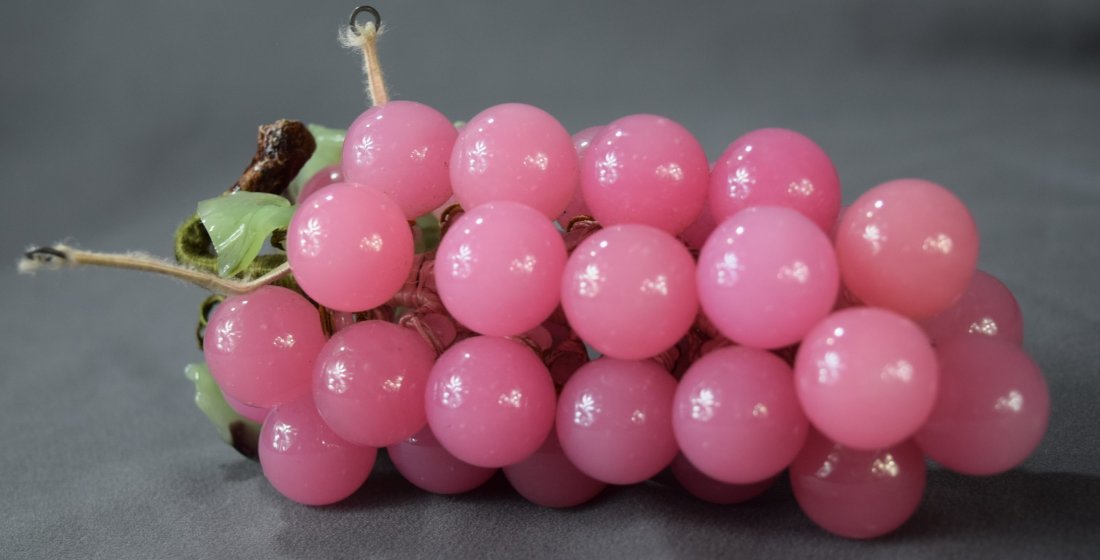 Italian Venetian Glass Grape Cluster (w/Tree Branch) (1 of 2)