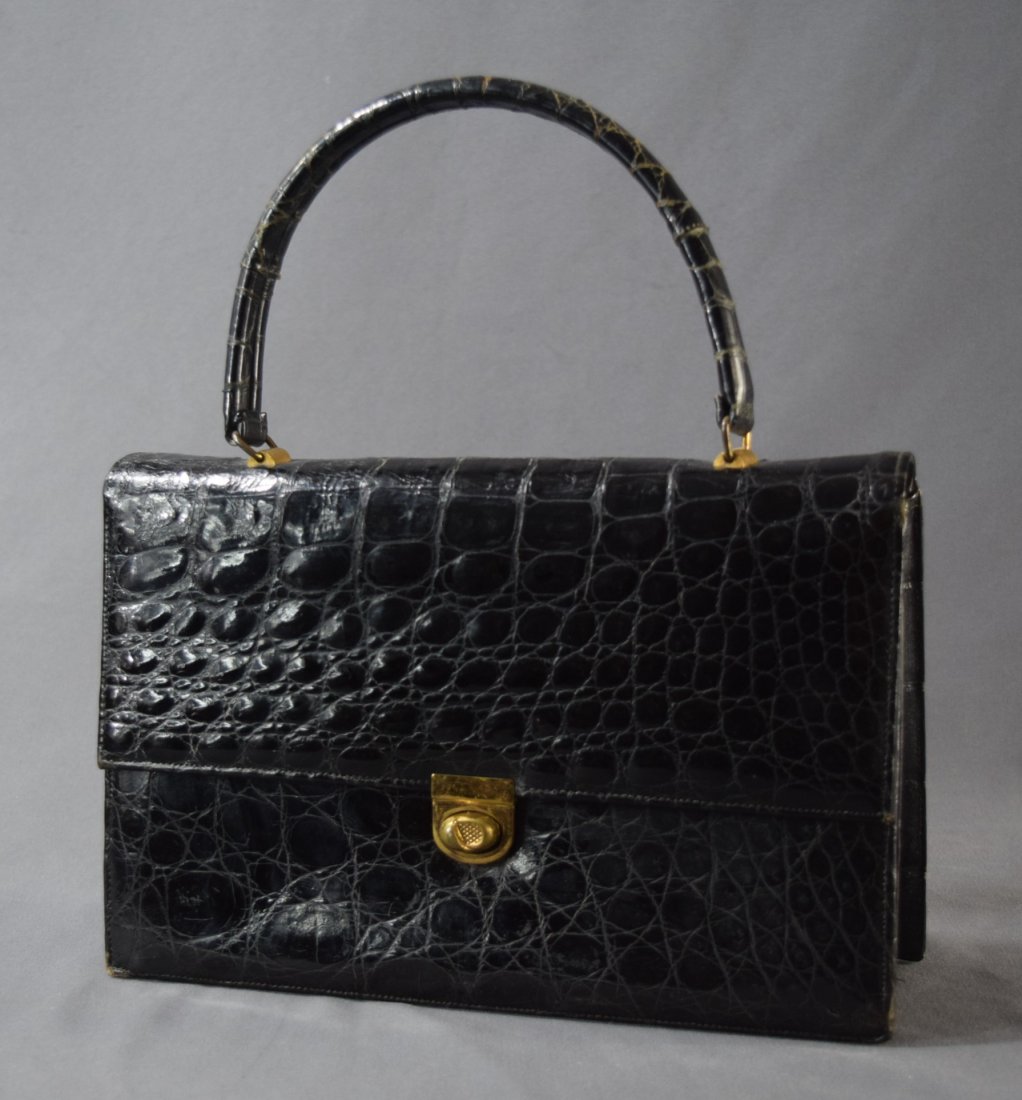 Vintage Ladies Handbag (Crocodile) (1 of 5)