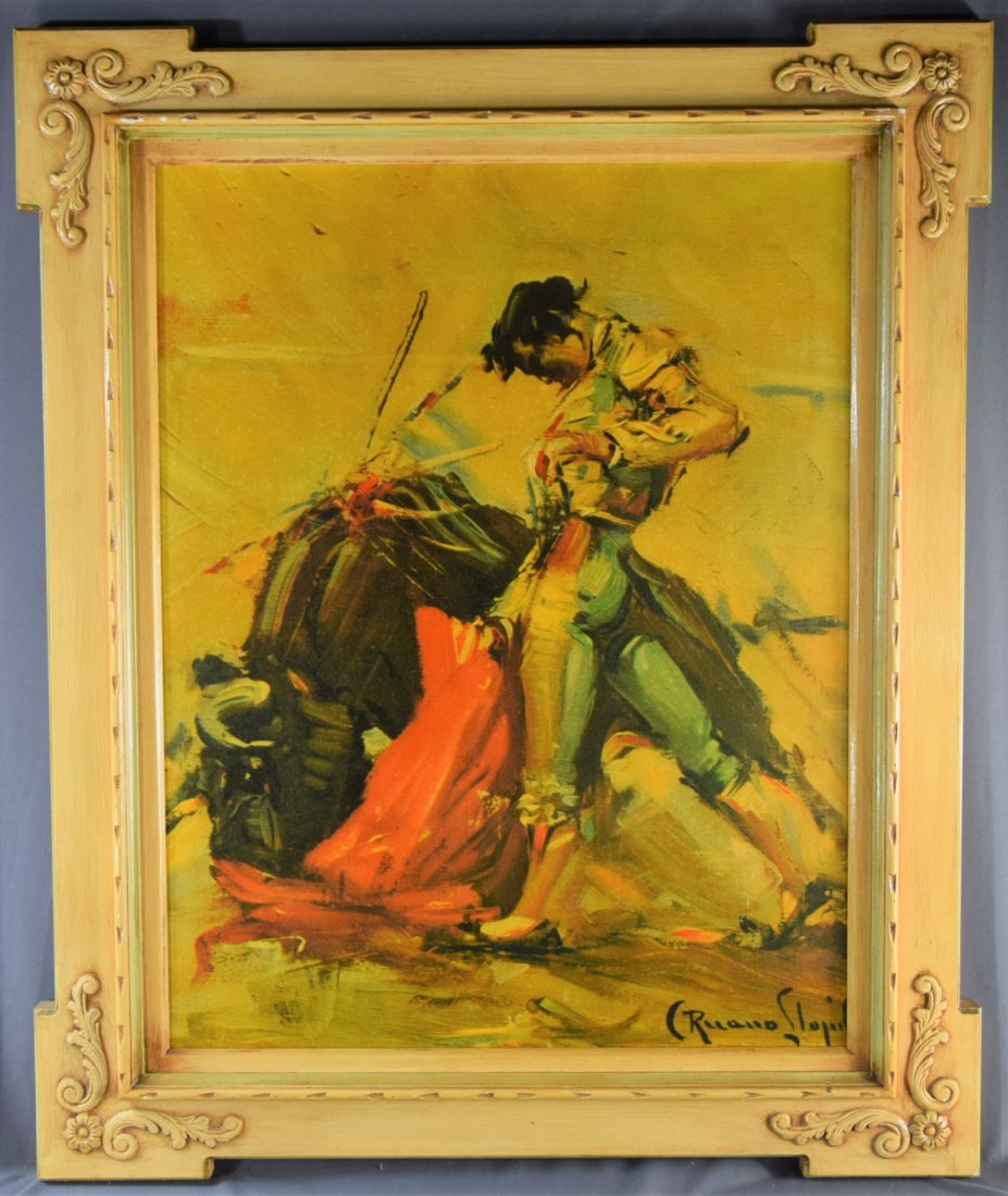 a matador fighting a bull by Carlos Ruano (O/C) (1 of 10)