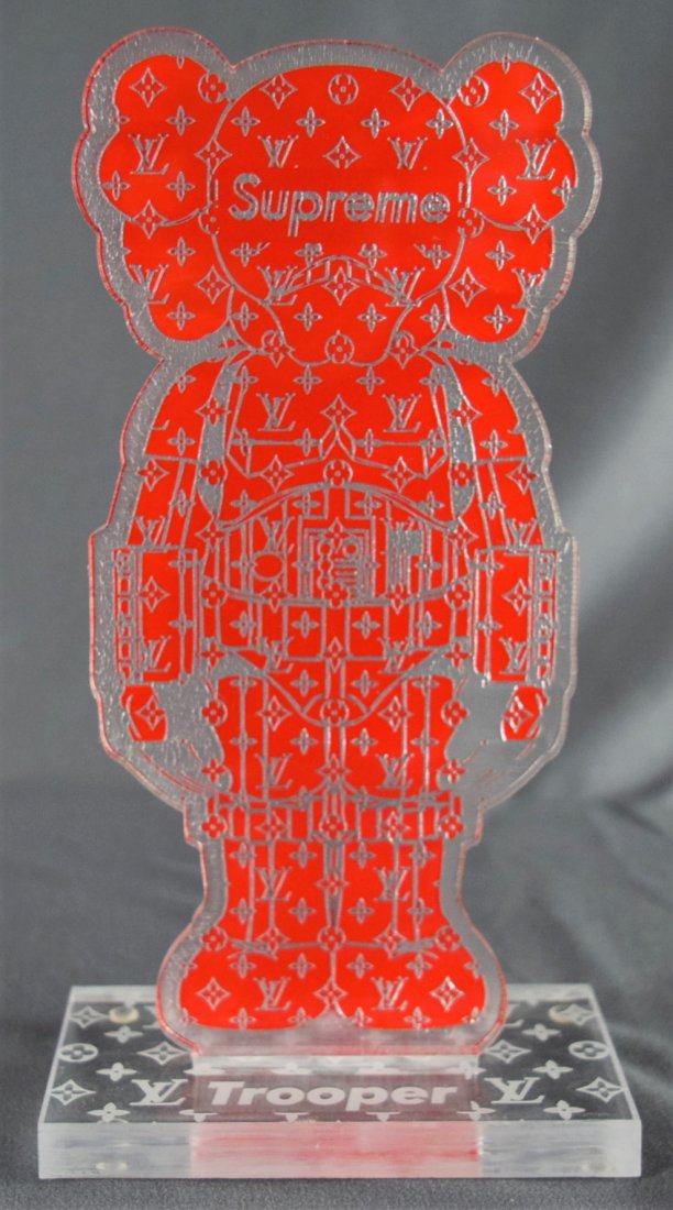 Kaws, Standing Storm Trooper (Figure): KAWS (20TH Century) A Kaws supreme monogram trooper statue (9" x 5")