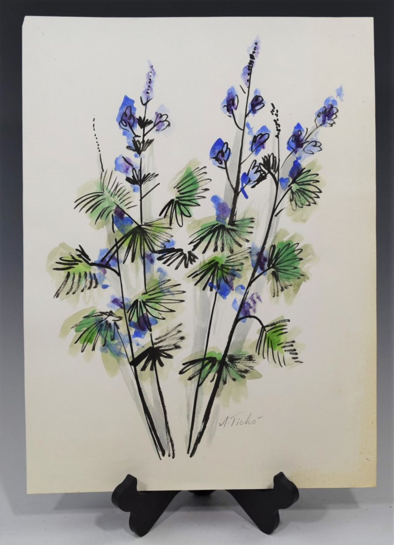 Anna Ticho, W/C (Floral) (1 of 7)