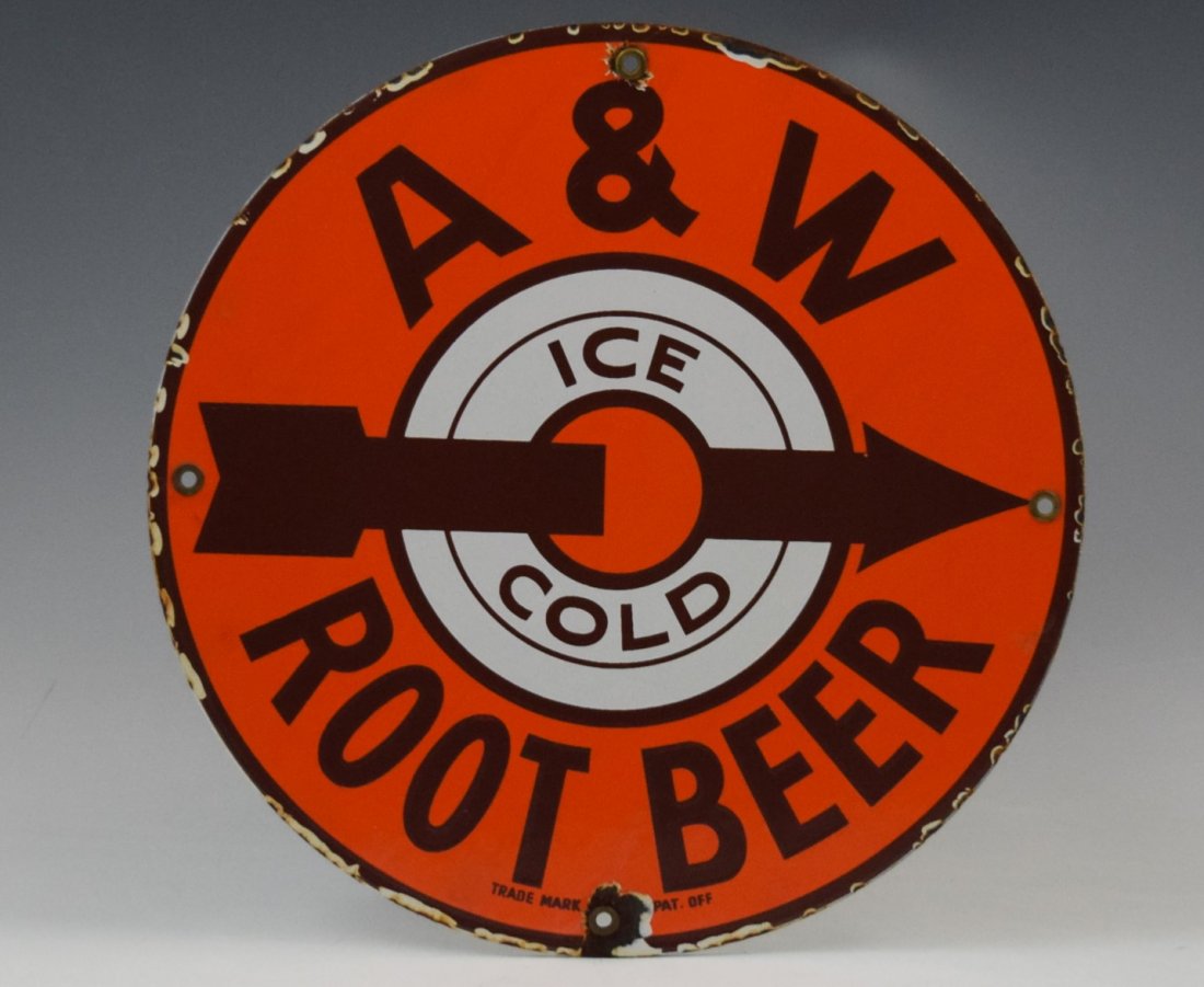 A&W Root Beer Porcelain (Sign) (1 of 5)