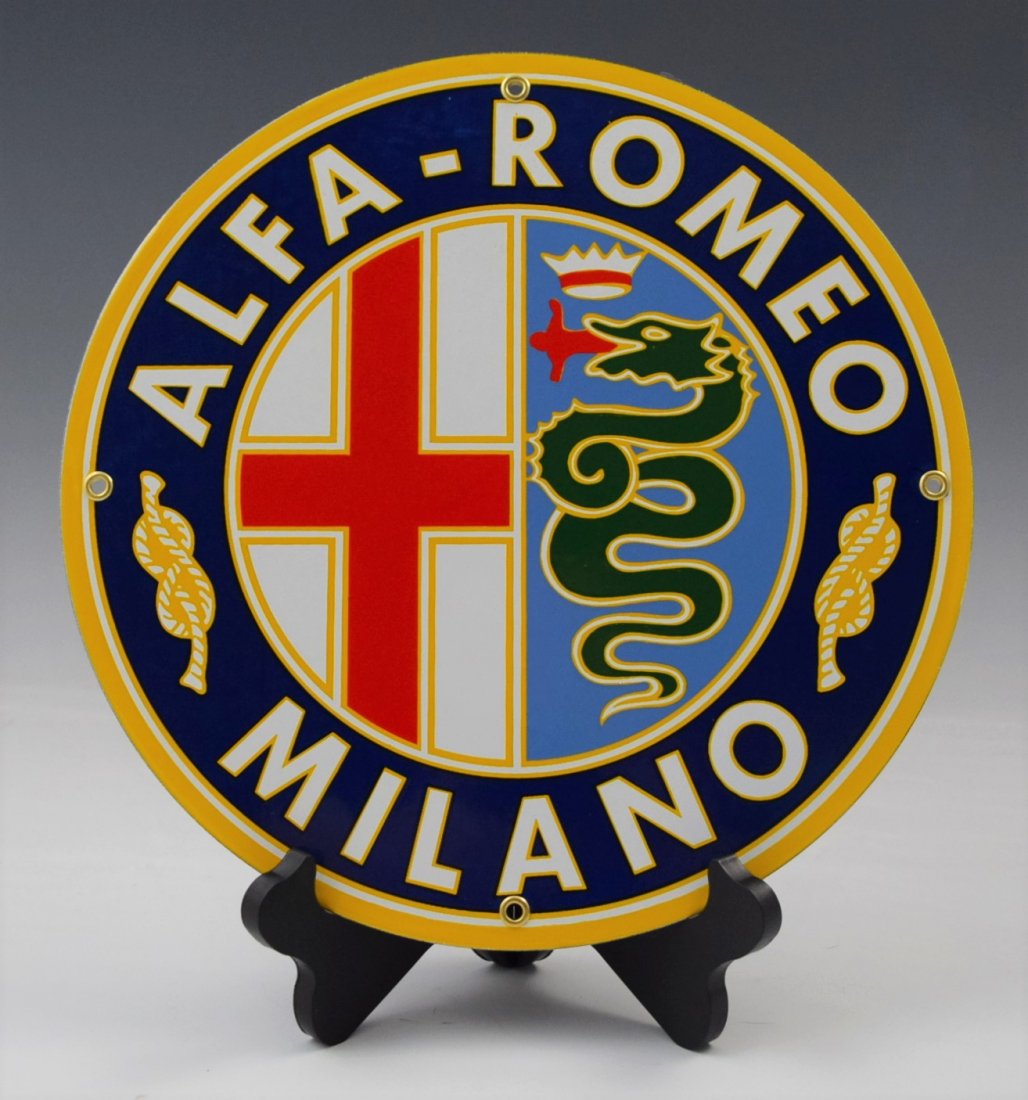 Alfa Romeo, Advertisement Porcelain Car Sign (1 of 3)