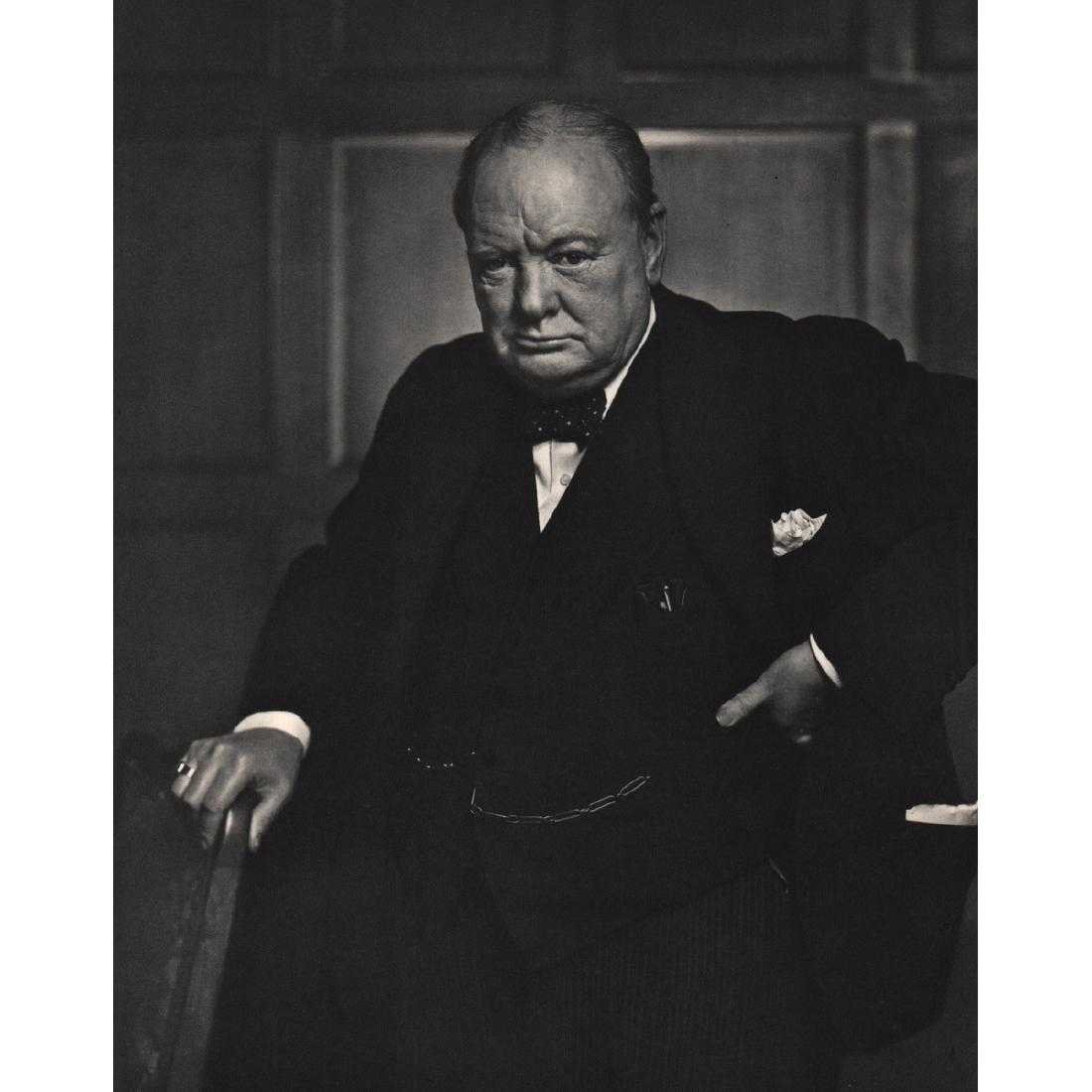 YOUSUF KARSH - Winston Churchill: Print Title: Winston ChurchillMedium: Sheet-Fed GravurePrinted in 1960'sPrinted in NetherlandsImage size approx. 9.5 X 12 inches