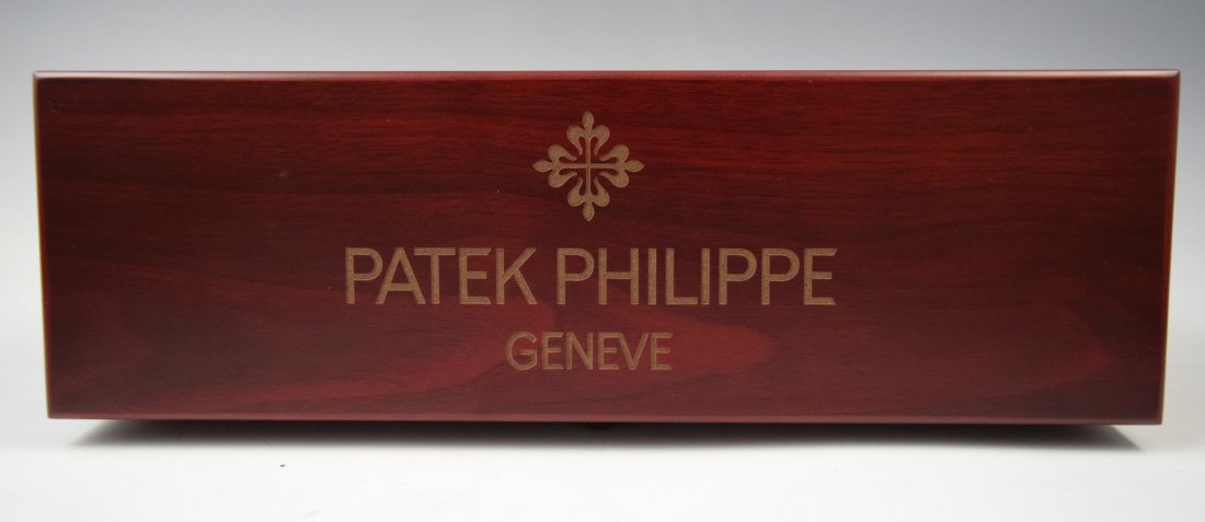 Patek Philippe (Wood Wine Case): PATEK PHILIPPE (SWISS) Wood, wine case issued by Patek Philippe 14" x 4" x 4"
