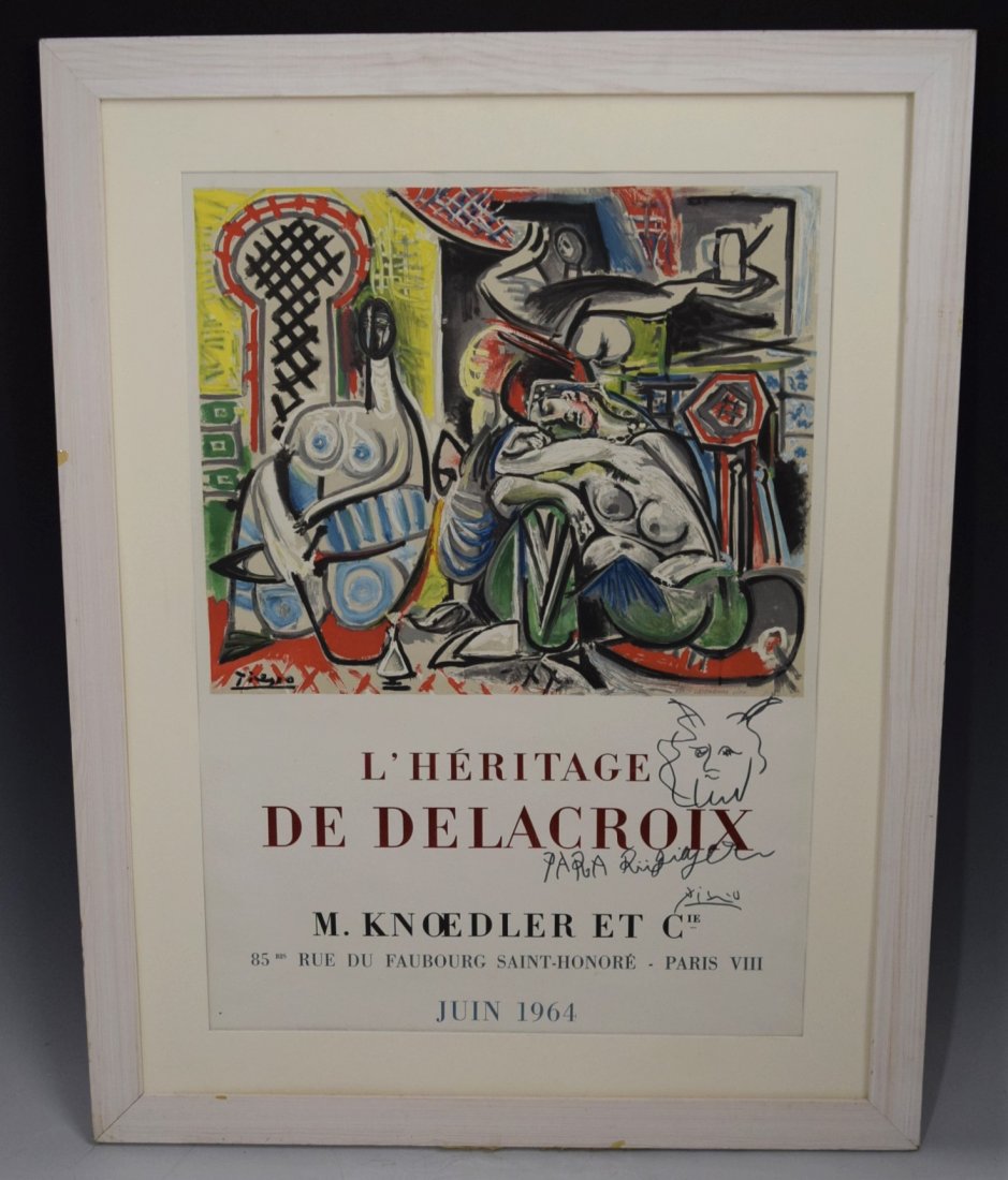 Pablo Picasso, Exhibition Poster, Signed (w/sketch) (1 of 3)