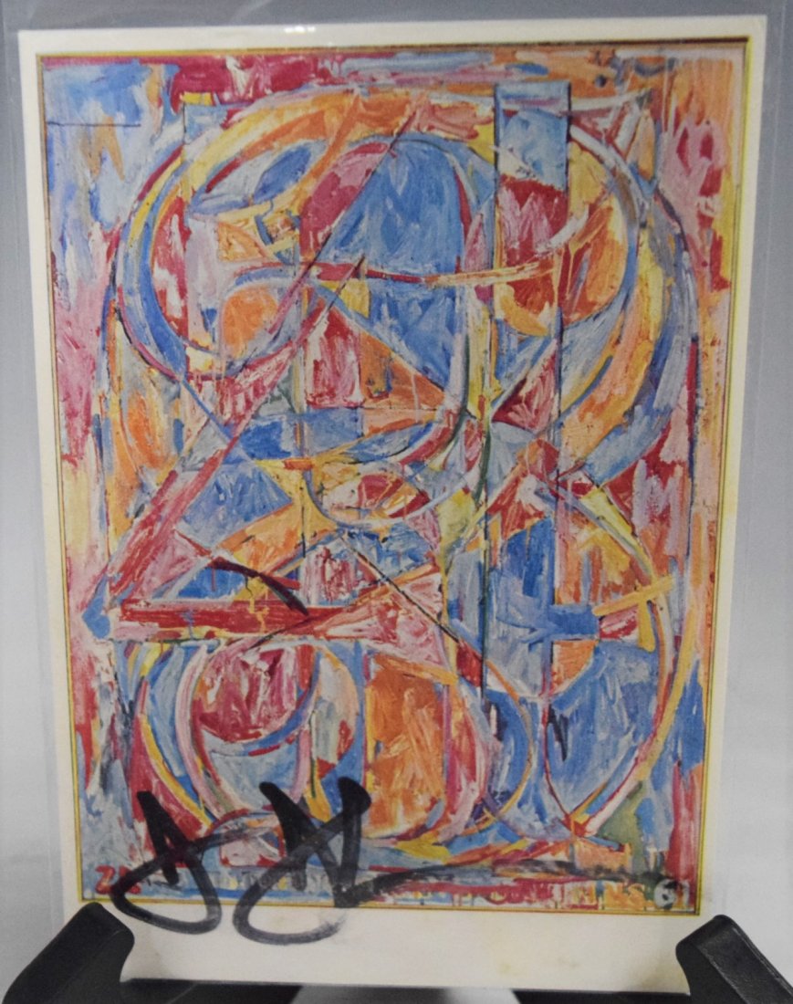 Jasper Johns, Signed Art Card (1 of 2)
