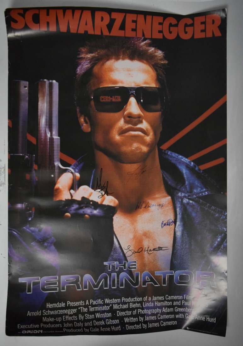 Terminator Movie Poster (Signed by Cast) (1 of 3)