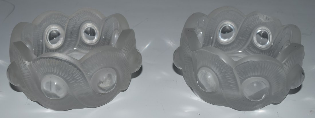 (2) Lalique "Gao" Serpentine Ashtrays (1 of 7)