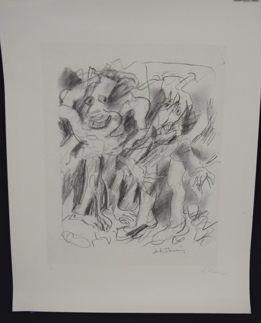 Willem de Kooning, Signed (Lithograph): WILLEM DE KOONING (AMERICAN) Lithograph on wove paper 19" x 15" Signed lower side and numbered