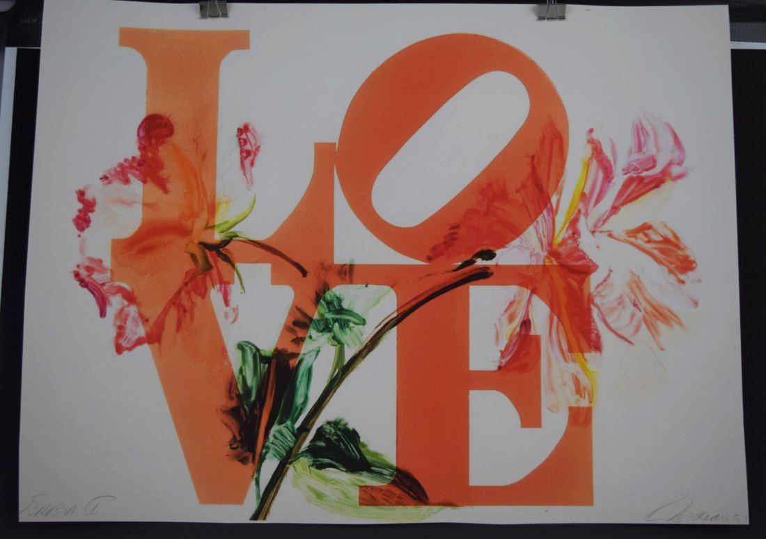 After Robert Indiana, Erosia I (Print): AFTER ROBERT INDIANA Erosia I Print in colors 23 3/4" x 32" Signed, dated, titled in plate