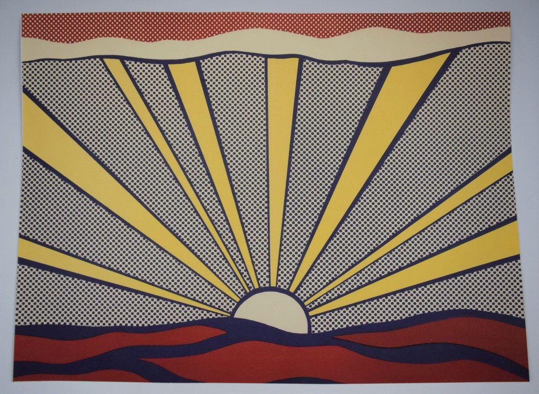 After Roy Lichtenstein, Sunrise (Print): AFTER ROY LICHTENSTEIN (1923-1997) Sunrise Print in colors 19 1/2" x 23 1/2"
