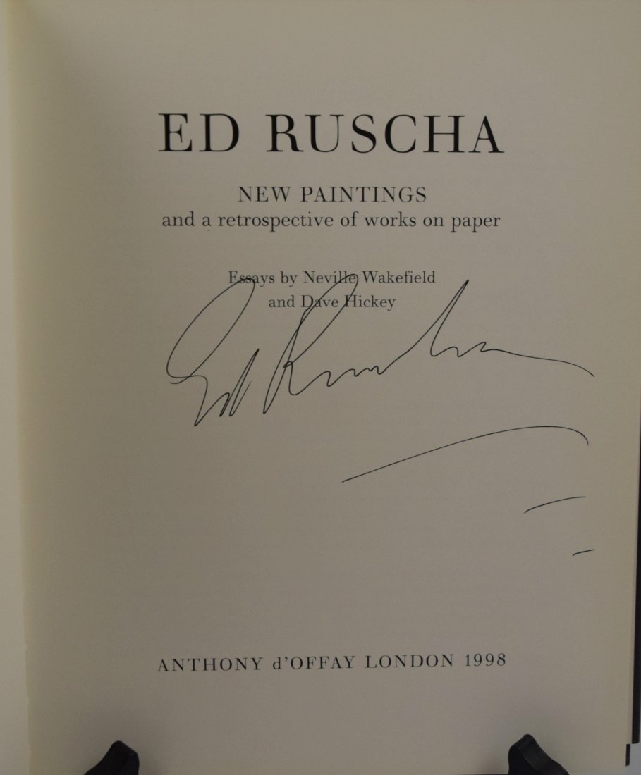 Ed Ruscha, Signed Book (Ruscha): ED RUSCHA (AMERICAN) Ed Ruscha, 1st edition Signed, front page in pen
