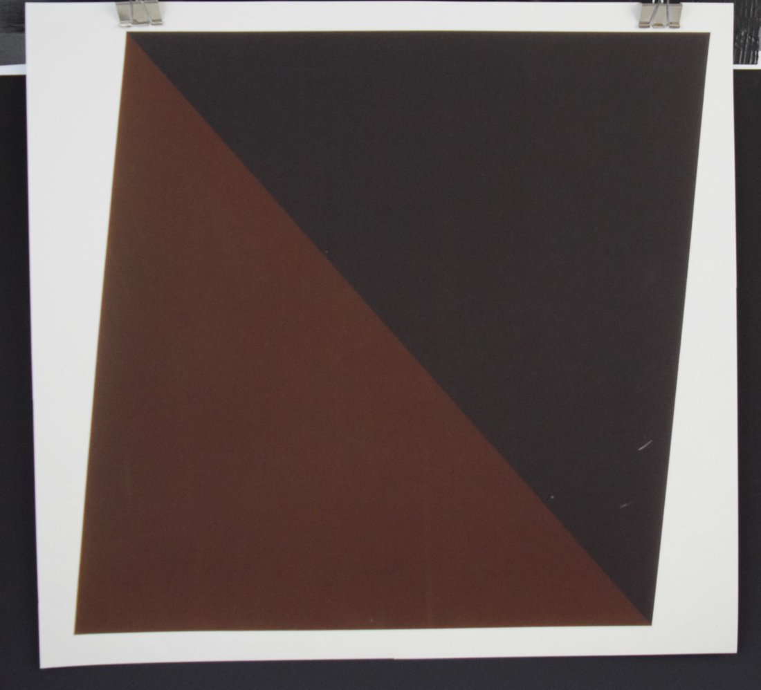 After Robert Mangold, Two Triangles (Print): AFTER ROBERT MANGOLD (B. 1937) Two Triangles Print in colors 21 1/2" x 20"