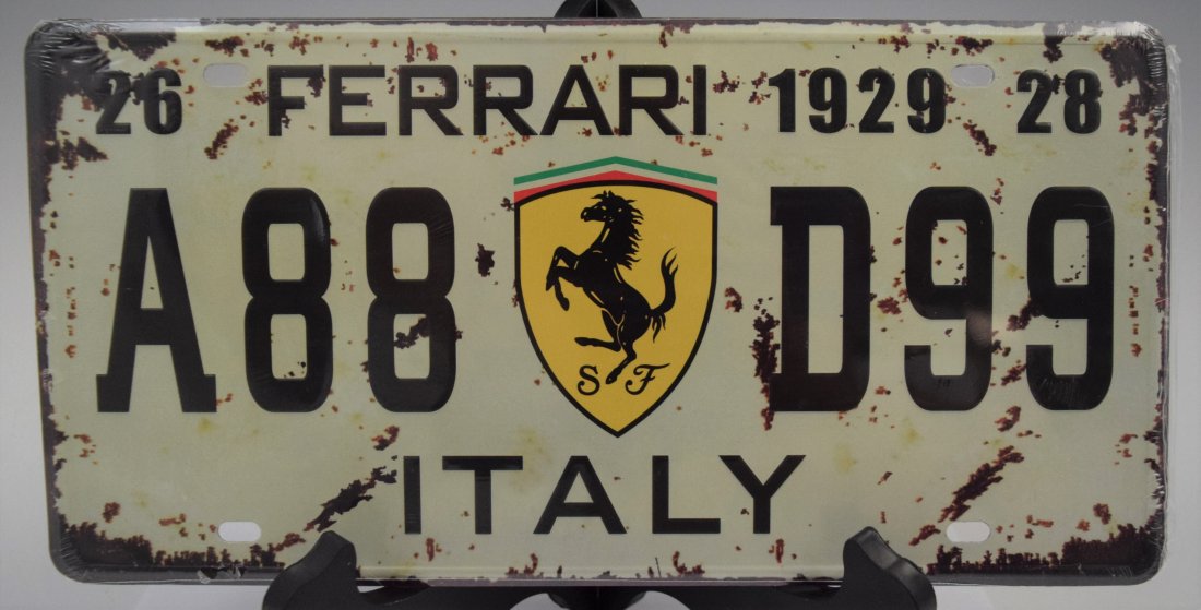 Ferrari Licence Plate (Italy): FERRARI (ITALIAN) License plate, Ferrari 6" x 12"
