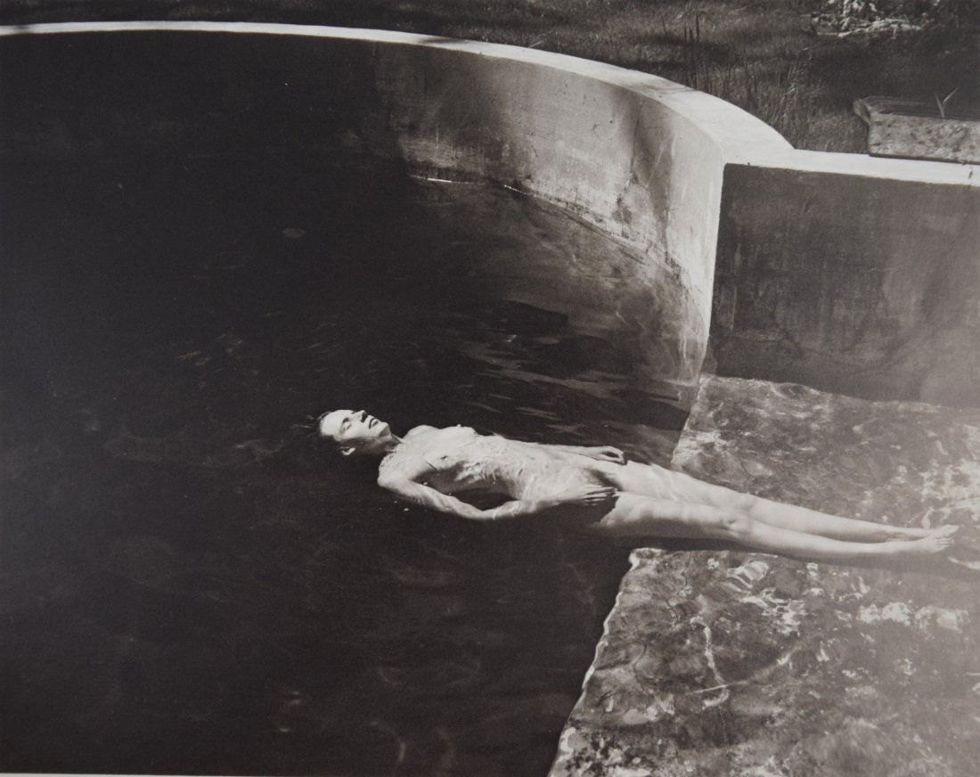 Edward Weston - Floating Nude: EDWARD WESTON (1886-1958) Floating Nude Photo-litho, c. 1970's Printed in Hong Kong 6 1/2" x 8 1/2"