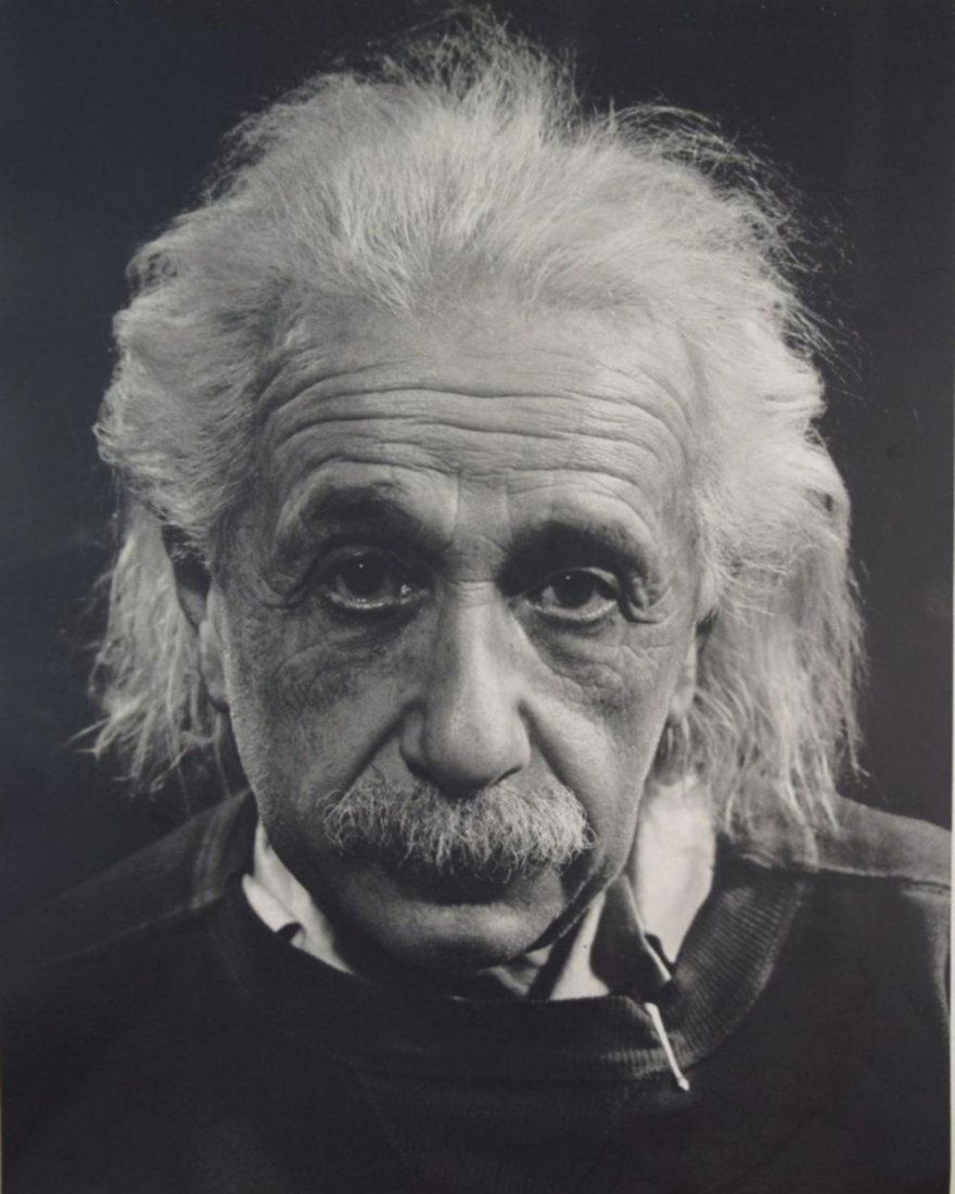 Philippe Halsman - Albert Einstein: PHILIPPE HALSMAN (1906-1979) Albert Einstein Sheet-fed gravure, 1970s Printed in Italy 11" x 9"