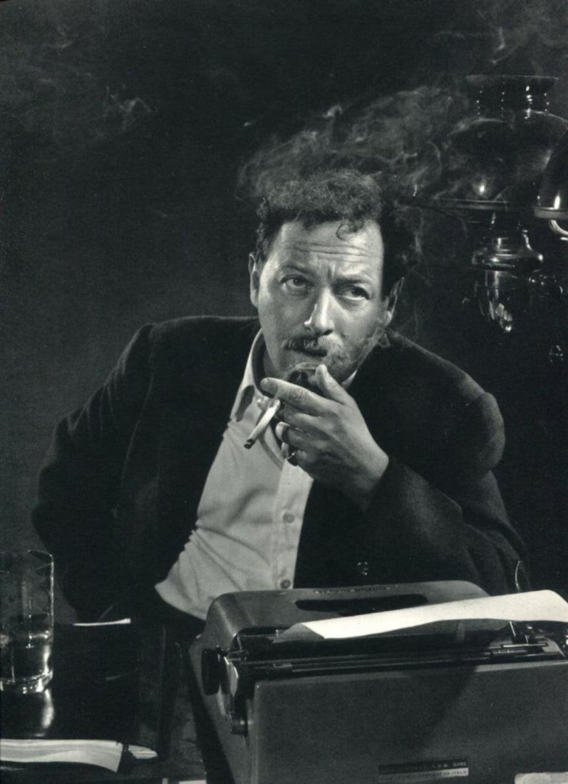 Yousuf Karsh - Tennessee Williams: YOUSUF KARSH (1908-2002) Tennessee Williams Sheet-fed Gravure, c. 1970's Printed in Switzerland 12" x 9"