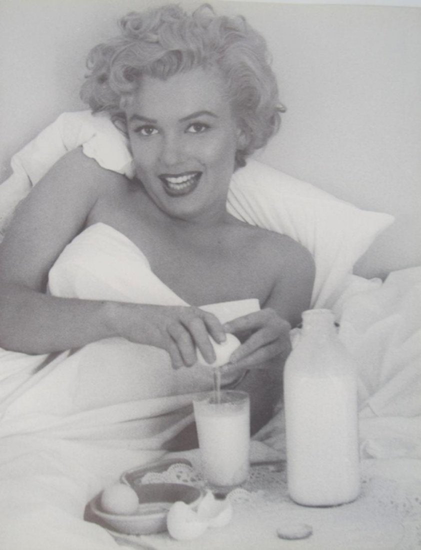 Andre de Dienes - Marilyn Monroe with Milk: ANDRE DE DIENES (1913-1985) Marilyn Monroe with Milk Photogravure c.1985 Printed in America 12" x 9 1/2"