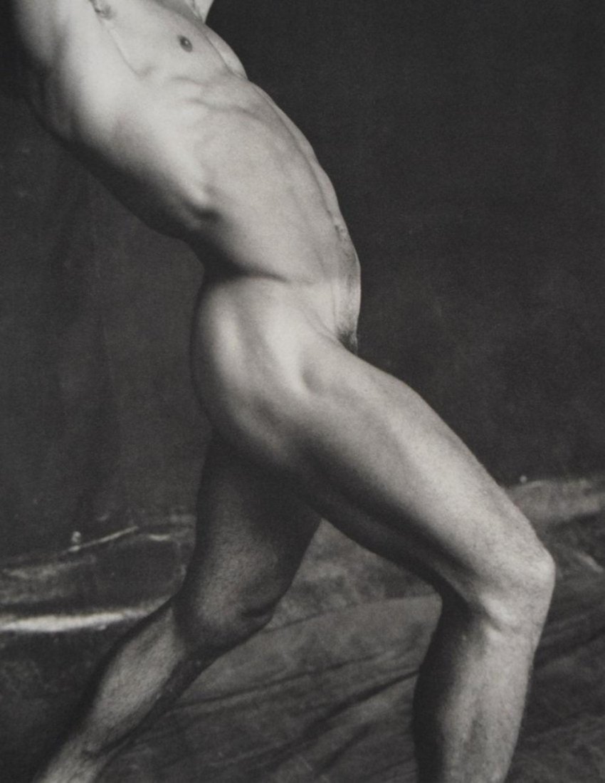 Bruce Weber - Dan Harvy, NY Jets Trainer, 1983: BRUCE WEBER (b. 1946) Dan Harvy, NY Jets Trainer, 1983 Sheet-fed gravure c. 1989 Printed in Spain 11" x 8 1/2"