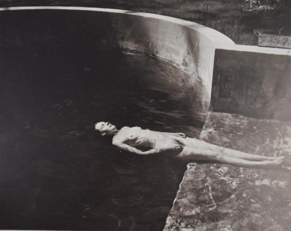Edward Weston - Floating Nude: EDWARD WESTON (1886-1958) Floating Nude Photo-litho, c. 1970's Printed in Hong Kong 6 1/2" x 8 1/2"