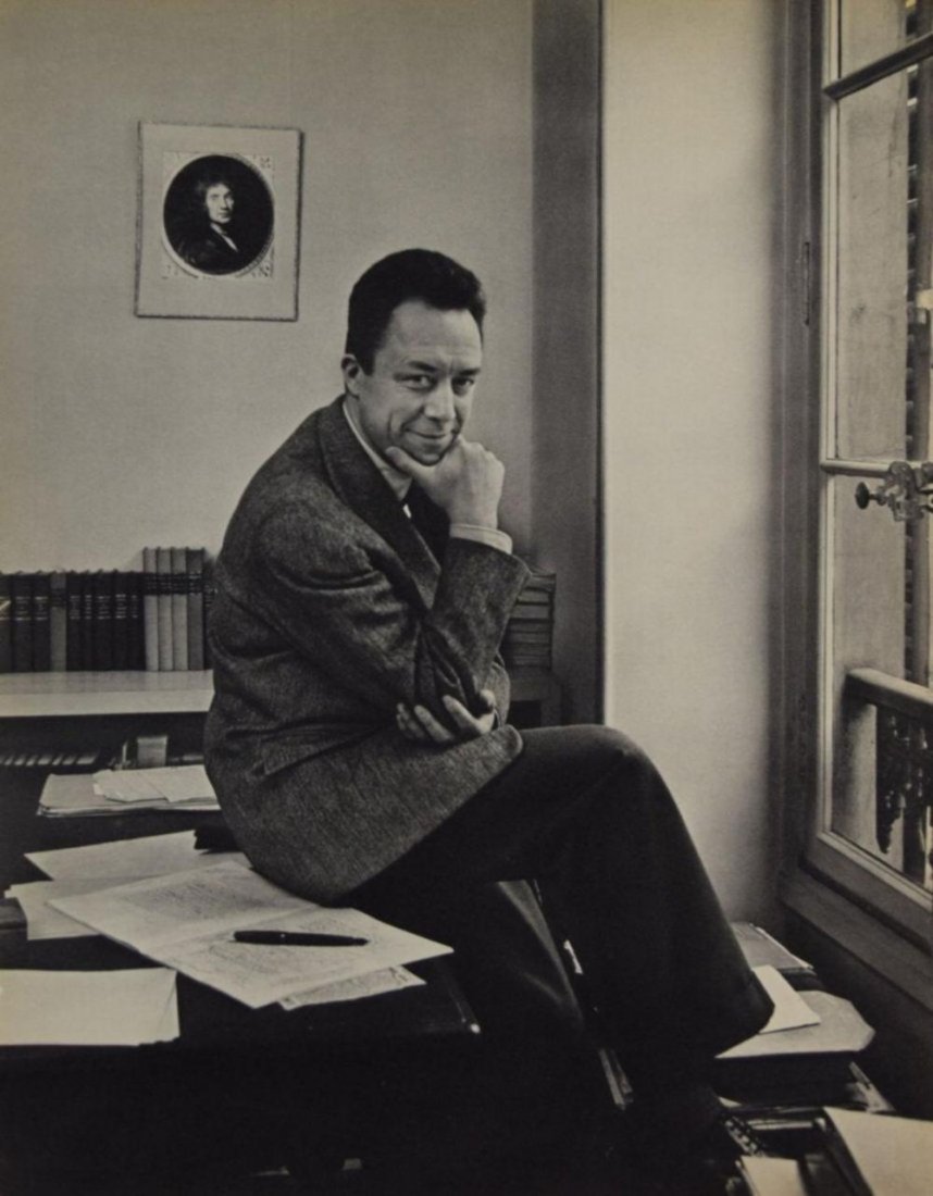 Yousuf Karsh - Albert Camus: YOUSUF KARSH (1908-2002) Albert Camus Sheet-fed gravure, 1959 Printed in The Netherlands 12" x 9"