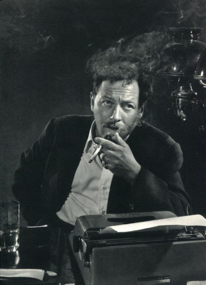Yousuf Karsh - Tennessee Williams: YOUSUF KARSH (1908-2002) Tennessee Williams Sheet-fed Gravure, c. 1970's Printed in Switzerland 12" x 9"