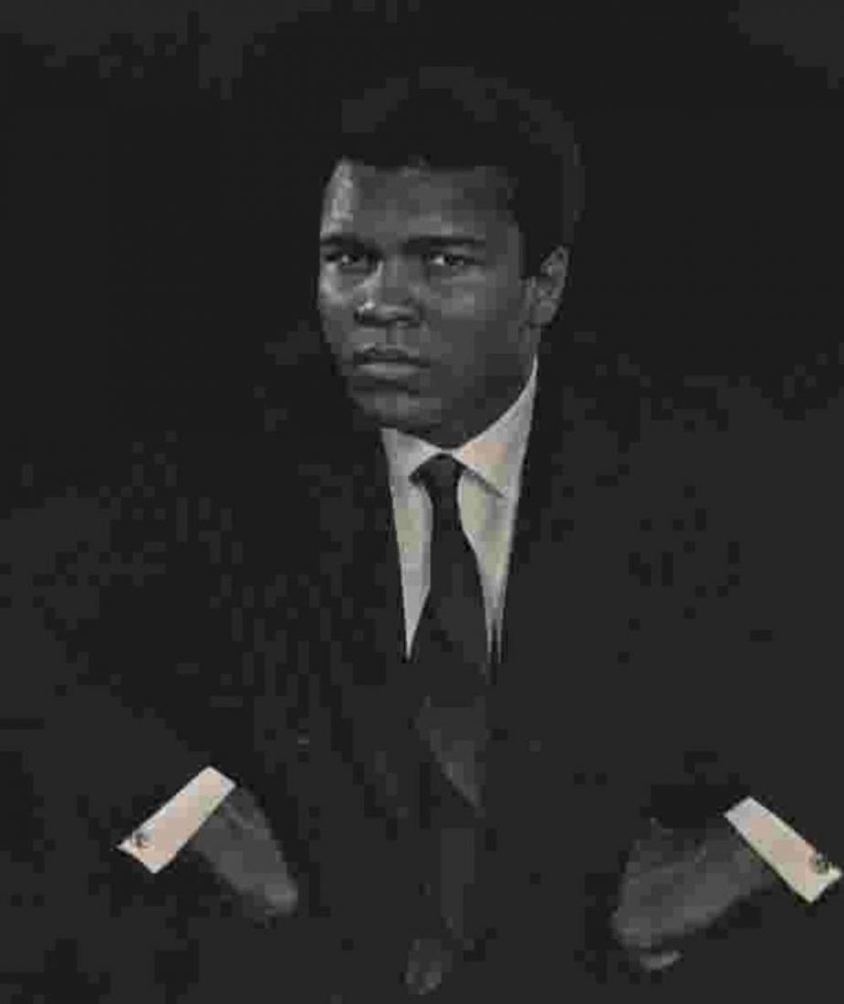 Yousuf Karsh - Muhammad Ali: YOUSUF KARSH (1908-2002) Muhammad Ali Sheet-fed Gravure, c. 1970's Printed in Switzerland 11" x 9"