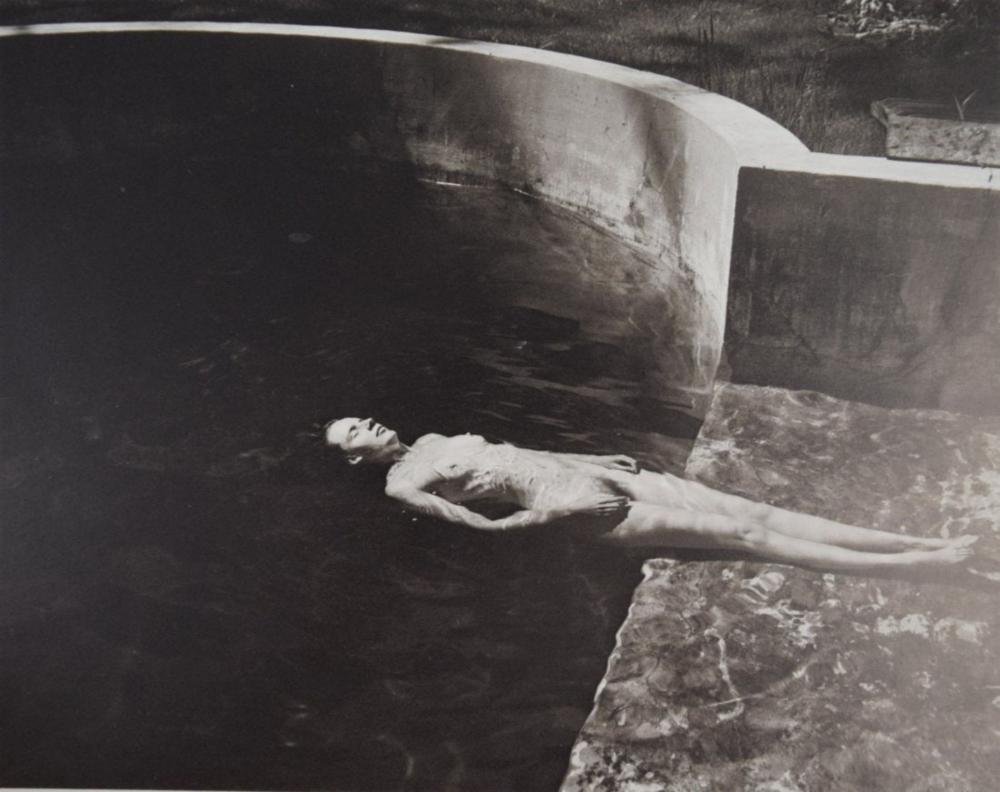 Edward Weston - Floating Nude: EDWARD WESTON (1886-1958) Floating Nude Photo-litho, c. 1970's Printed in Hong Kong 6 1/2" x 8 1/2"