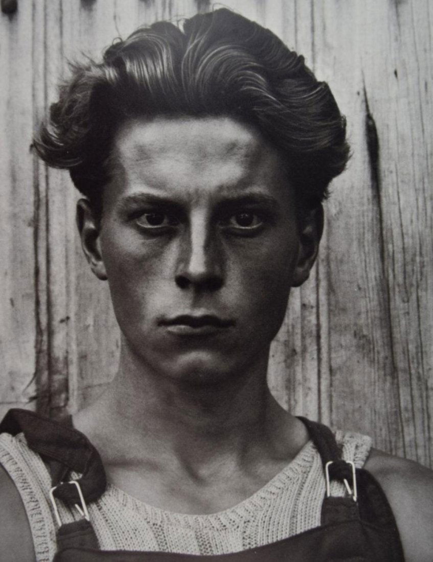 Paul Strand - Young Boy, Gondeville, France, 1957: PAUL STRAND (1890-1976) Young Boy, Gondeville, France, 1957 Photo-litho, 1972 Printed in America 10" x 7 3/4"