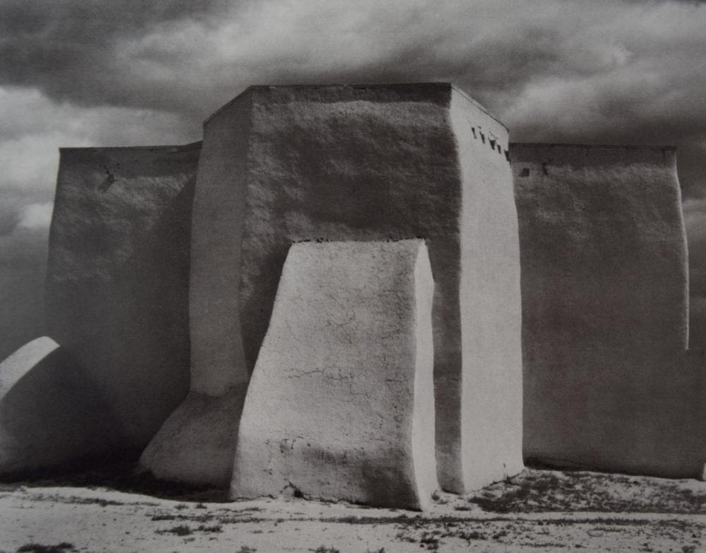 Paul Strand - Church In Rancho de Taos, New Mexico 1932: PAUL STRAND (1890-1976) Church In Rancho de Taos, New Mexico 1932 Photo-litho, 1972 Printed in America 7" x 9"