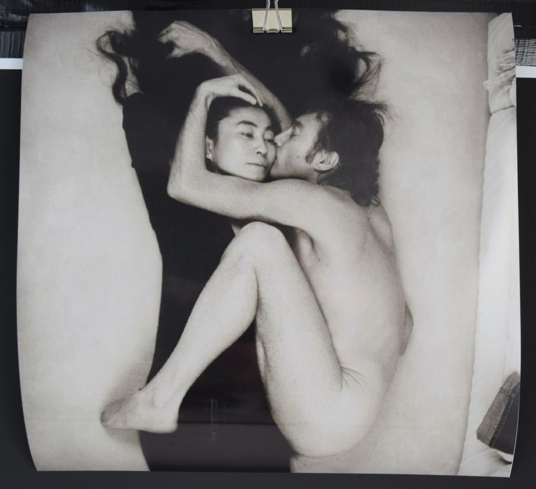 After Annie Leibovitz, Photograph (John Lennon, Yoko): AFTER ANNIE LEIBOVITZ (B. 1949) John Lennon, Yoko Ono Photograph in black and white 16" x 17"