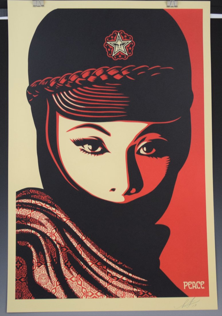 Shepard Fairey, Signed Offset Lithograph (Peace) (1 of 4)