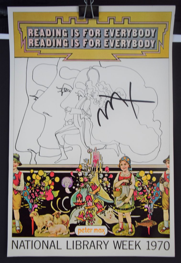 Peter Max, Signed Poster (Library Week) (1 of 3)