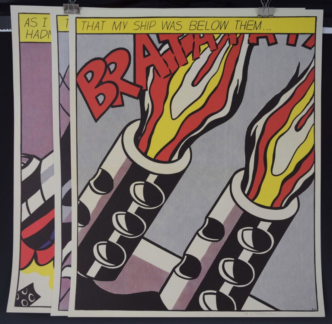 Roy Lichtenstein, As I Opened Fire, Signed (1 of 8)