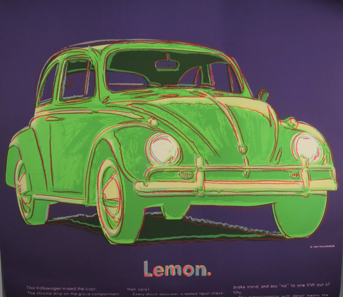 After Andy Warhol, Volkswagen Lemon Print (Wove Paper) (1 of 1)