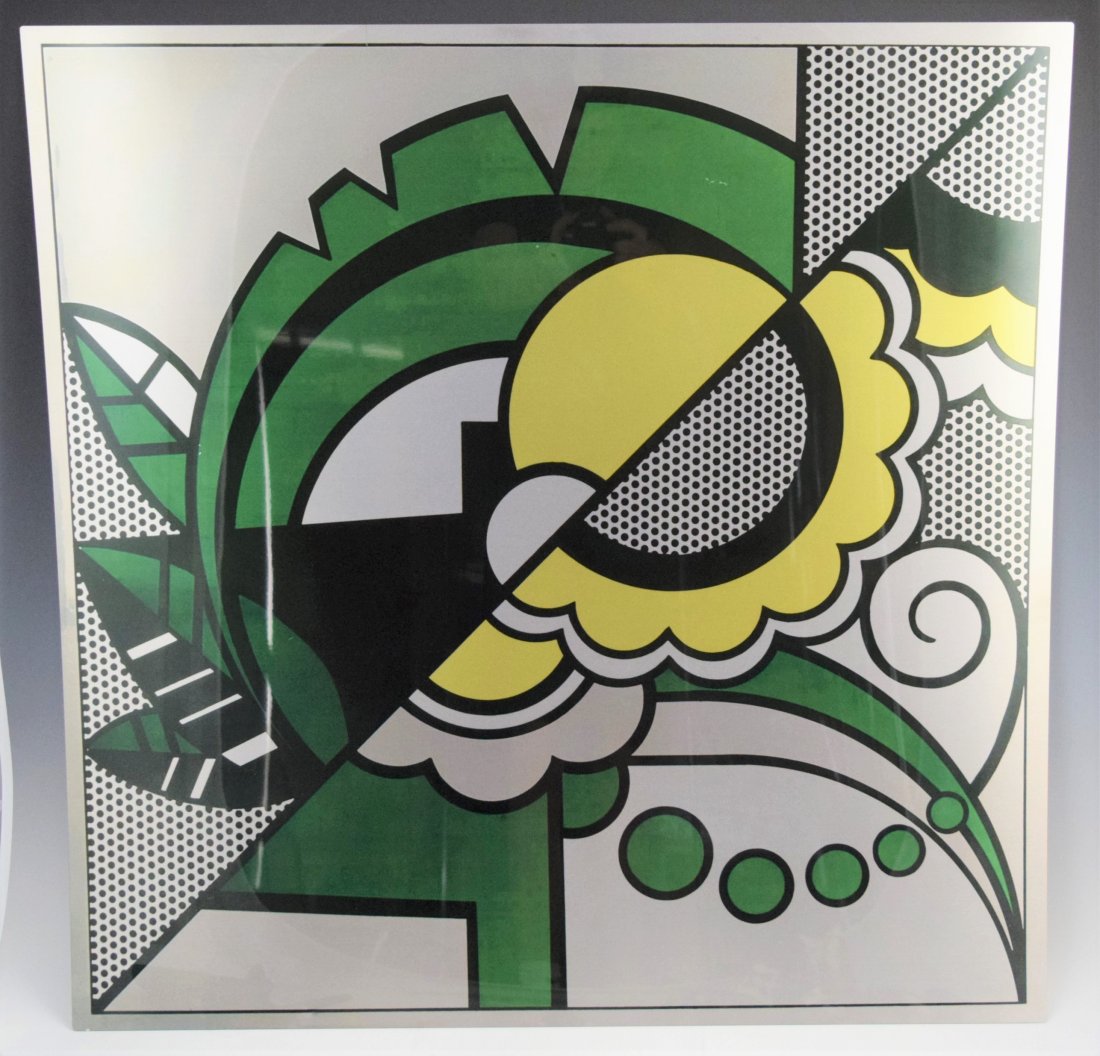 Large Roy Lichtenstein Print on Aluminum (after) (1 of 2)