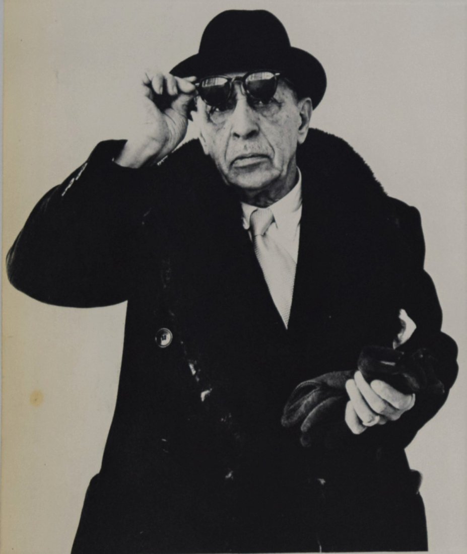 Richard Avedon - Igor Stravinsky: RICHARD AVEDON (1923-2004) Igor Stravinsky Sheet-Fed Gravure c. 1960's Printed in Switzerland 6" x 5"