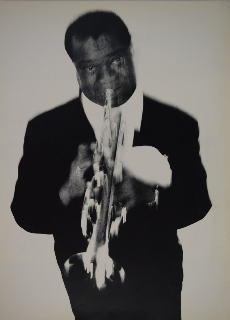 Richard Avedon - Louis Armstrong: RICHARD AVEDON (1923-2004) Louis Armstrong Sheet-Fed Gravure c. 1960's Printed in Switzerland 14" x 10"