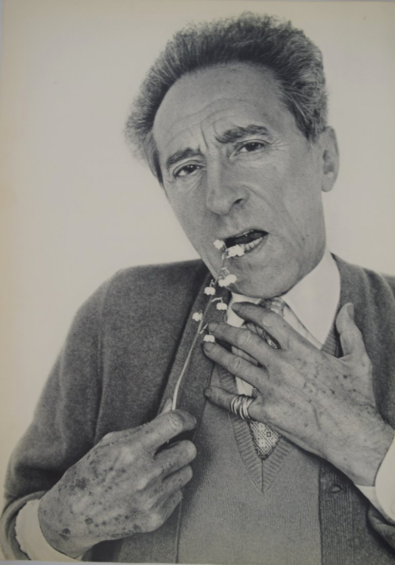 Richard Avedon - Jean Cocteau: RICHARD AVEDON (1923-2004) Jean Cocteau Sheet-Fed Gravure c. 1960's Printed in Switzerland 14" x 10"