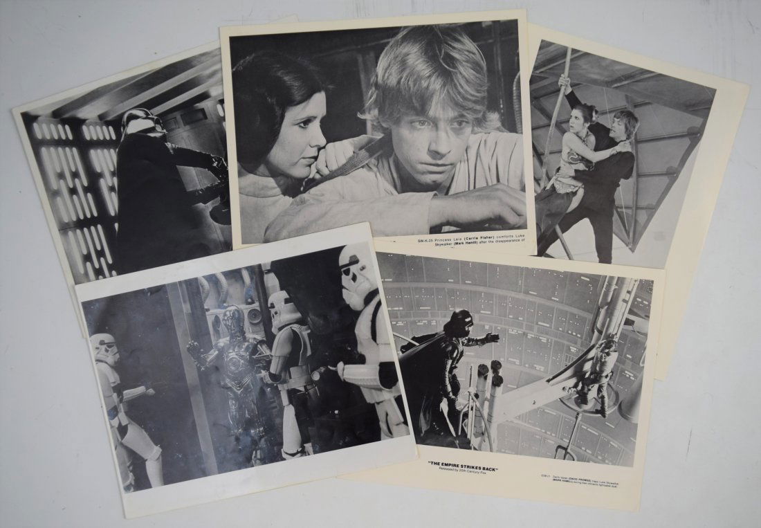 Lot of 4 Vintage Star Wars Photographs: STAR WARS Star Wars 1977, The Empire Strikes Back, Return of the Jedi 8" x 10"