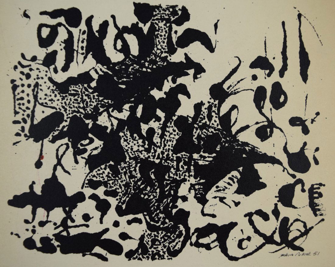 Jackson Pollock - Silkscreen on Paper (1950s) (1 of 1)