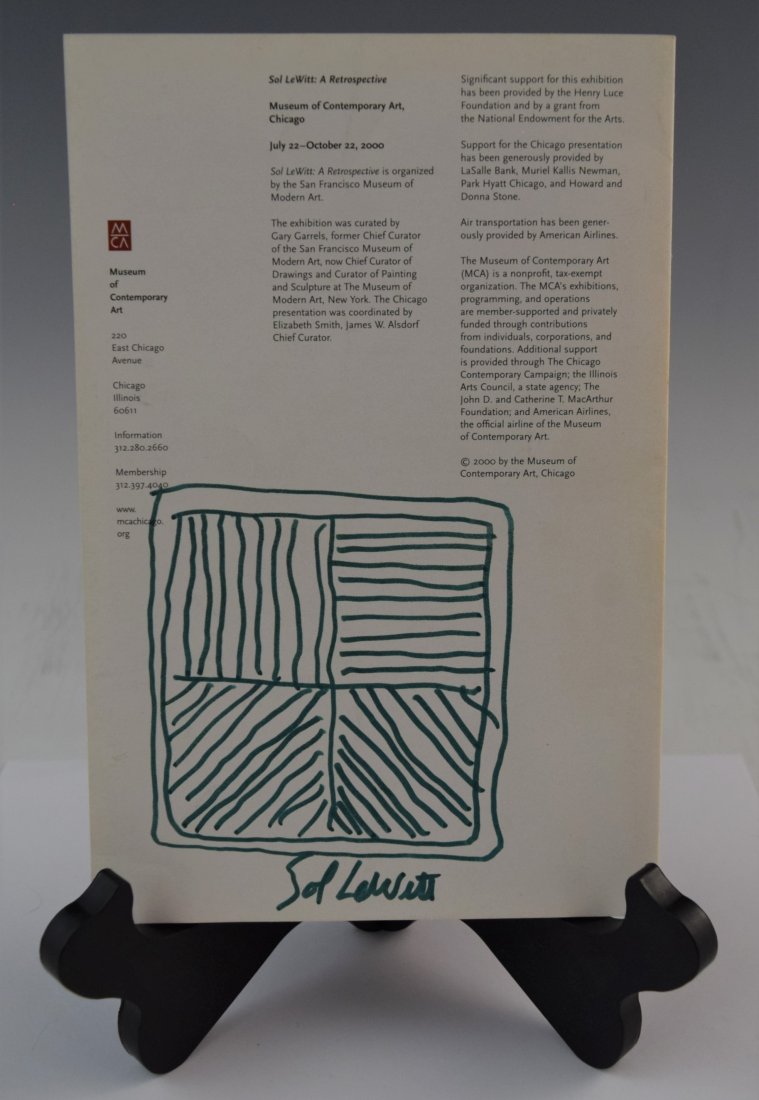 Sol Lewitt - Untitled (Drawing on Museum Booklet) (1 of 3)