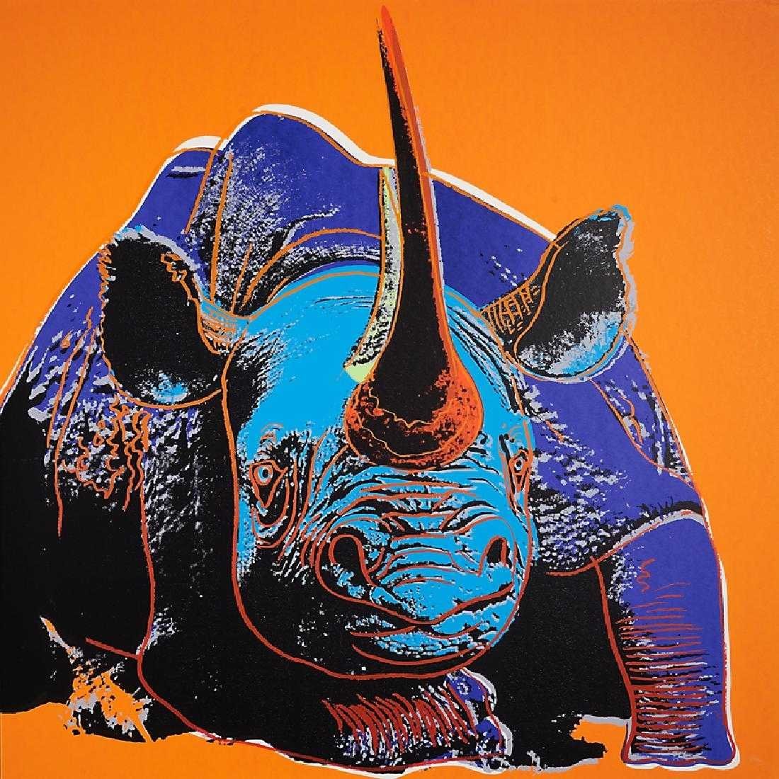 After Andy Warhol, Black Rhinoceros Print (Wove Paper) (1 of 1)