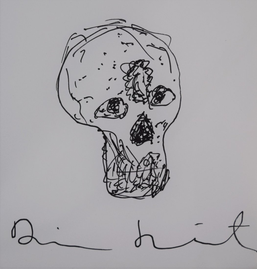 Damien Hirst - Skull (Drawing) (1 of 1)