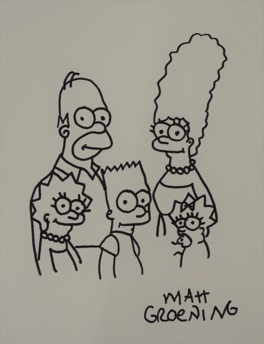Matt Groening - Drawing (Simpson Family) (1 of 1)